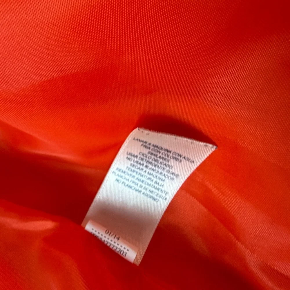 Oshkosh‎ B'Gosh Puffer Jacket Blue Orange White Hooded Full Zip 2T